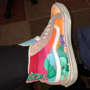 Custom painted vans hi tops